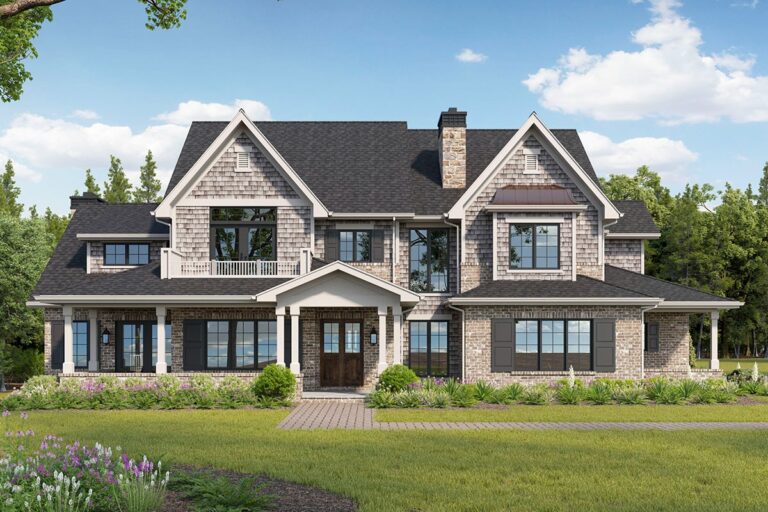 6-Bedroom 2-Story Modern Farmhouse With Optional Lower Level and Game Room (Floor Plan)