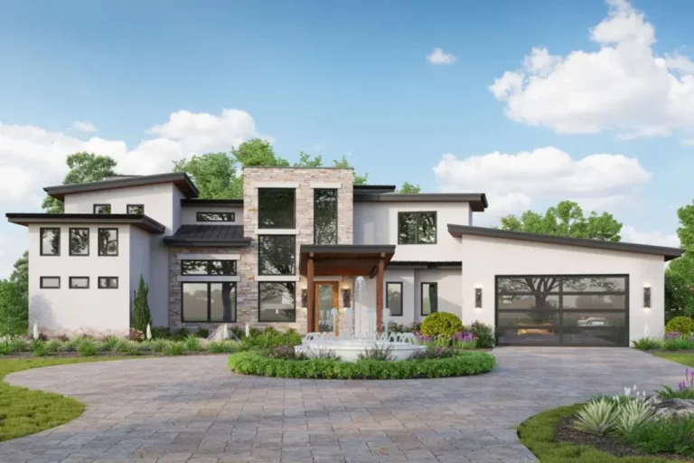 5-Bedroom 2-Story Modern House with Secret Ladder Retreat (Floor Plan)