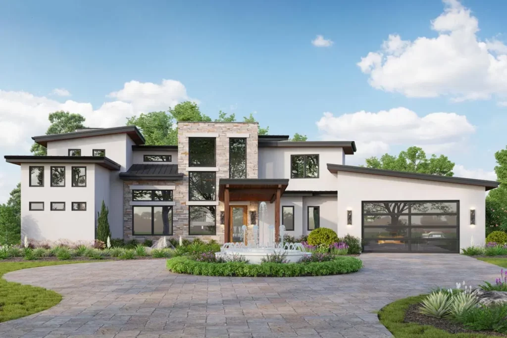 5-Bedroom 2-Story Modern House with Secret Ladder Retreat (Floor Plan)