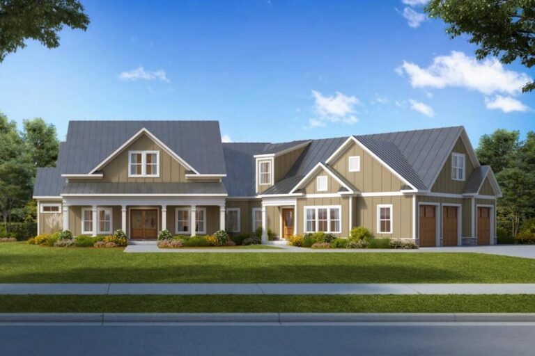 4-Bedroom 2-Story Modern Farmhouse with Rec Room (Floor Plan)