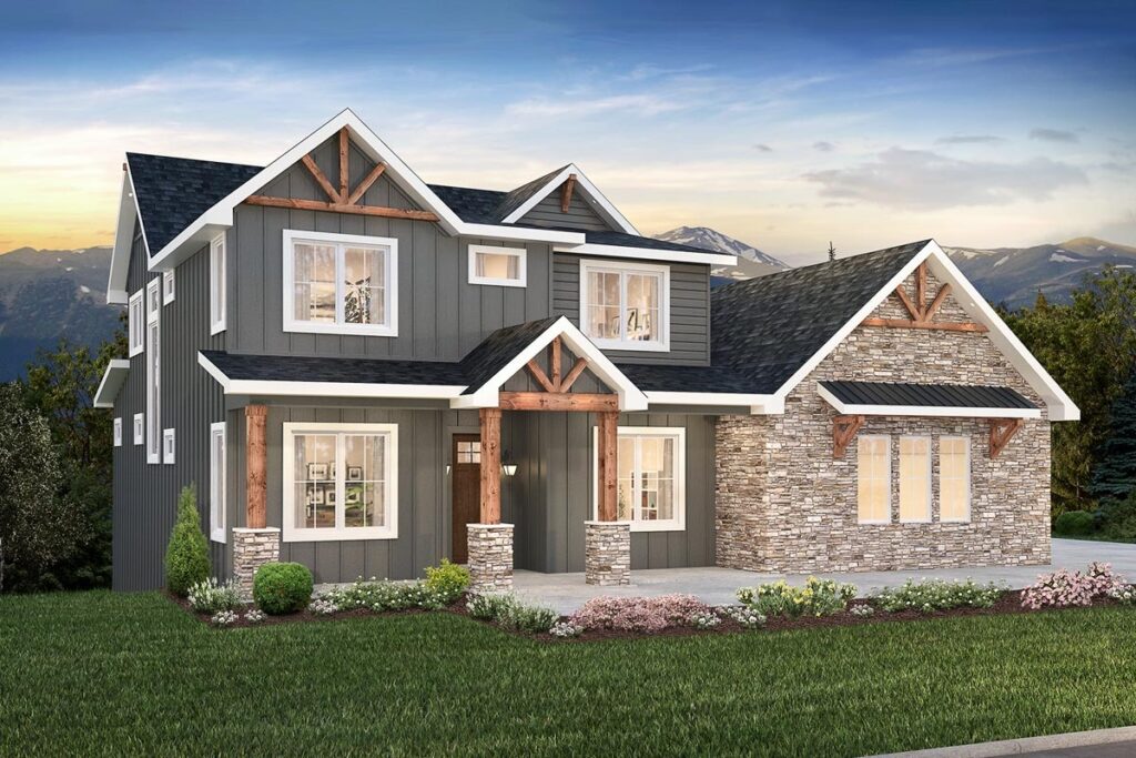 5-Bedroom 2-Story New American Home with Private Study (Floor Plan)
