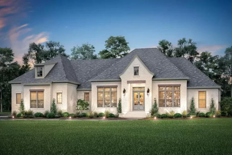 5-Bedroom 1-Story Open Concept French Country House with Bonus Room Expansion (Floor Plan)