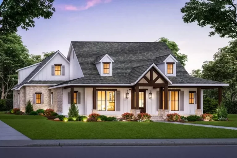 4-Bedroom 2-Story Country Farmhouse with Bonus Room Over Garage (Floor Plan)