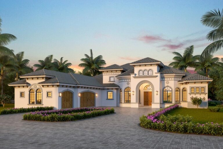 4-Bedroom 1-Story Modern Farmhouse With Expansive Lanai and Courtyard Entry (Floor Plan)