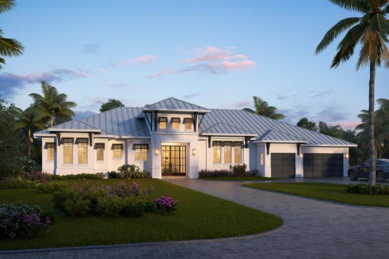 4 Bedroom 1-Story Luxury Farmhouse With Front Entry and Outdoor Living Galore (Floor Plan)