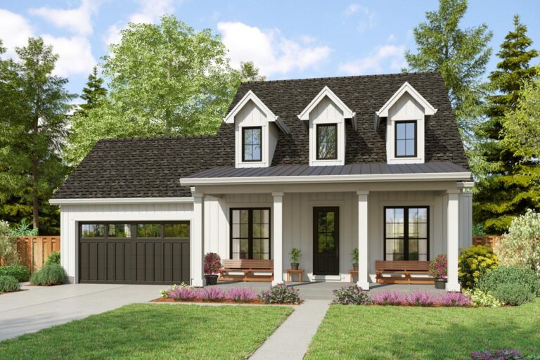 4-Bedroom 2-Story Country Farmhouse with Optional ADU Apartment (Floor Plan)
