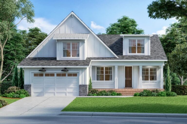 6-Bedroom 2-Story New American Farmhouse with Kidz Kave (Floor Plan)