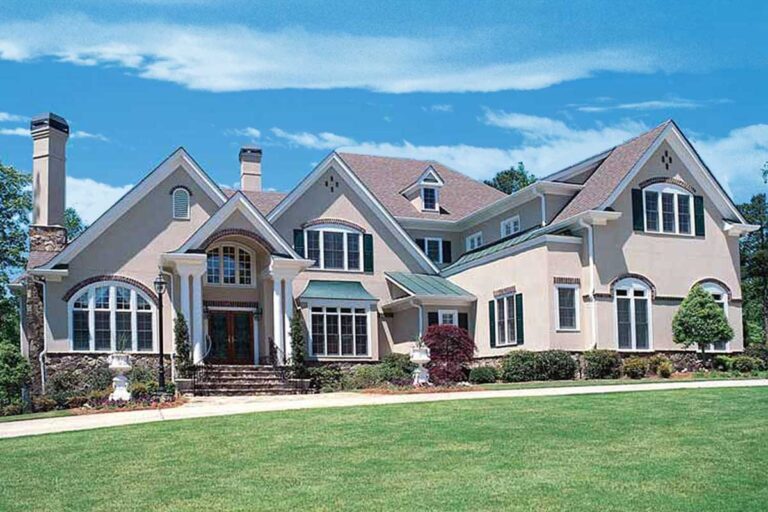 6-Bedroom 2-Story Transitional Farmhouse With Vaulted Ceilings and Media Room (Floor Plan)