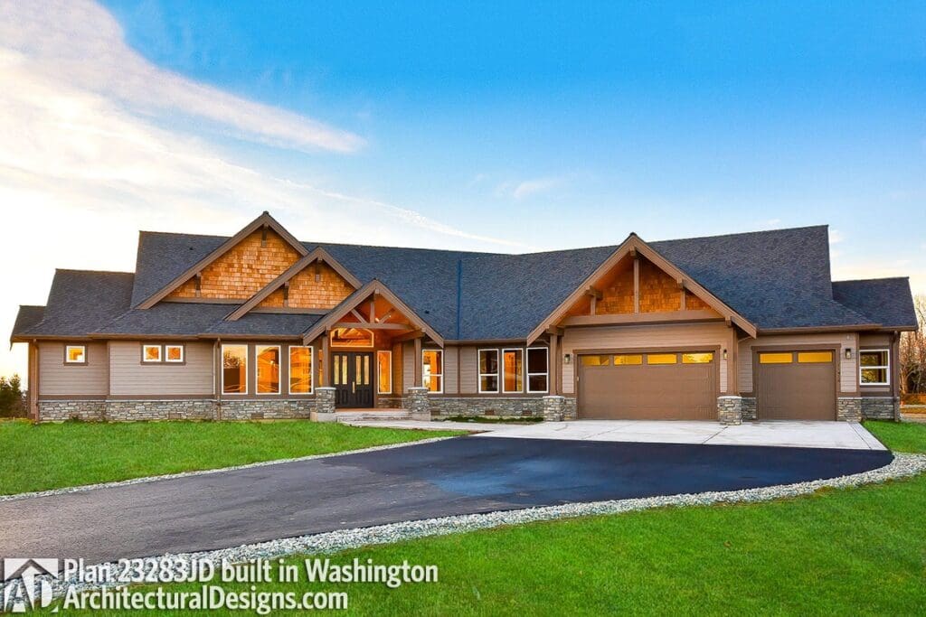 3-Bedroom 1-Story Craftsman House with Bonus Room (Floor Plan)