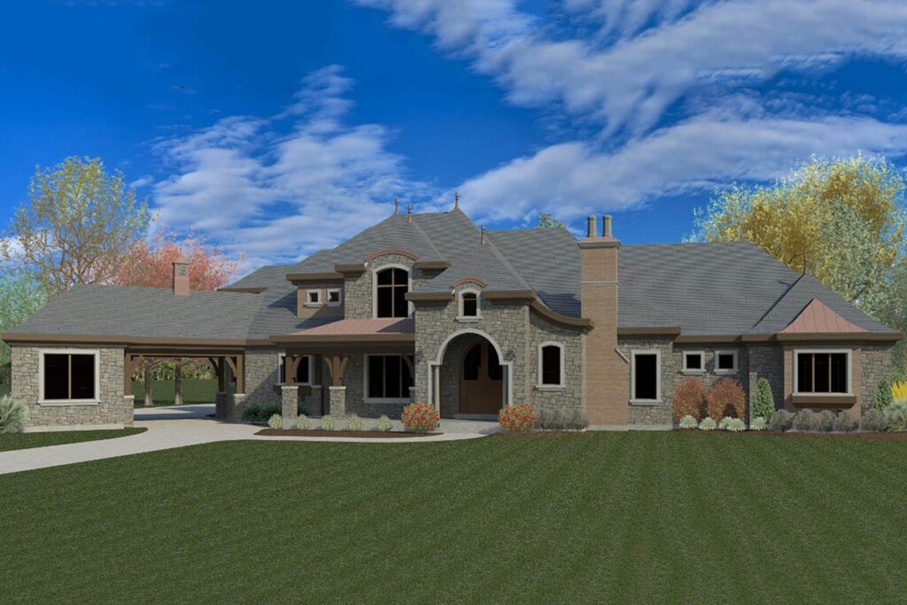 4-Bedroom 2-Story European Home with Craft Room & Formal Dining (Floor Plan)