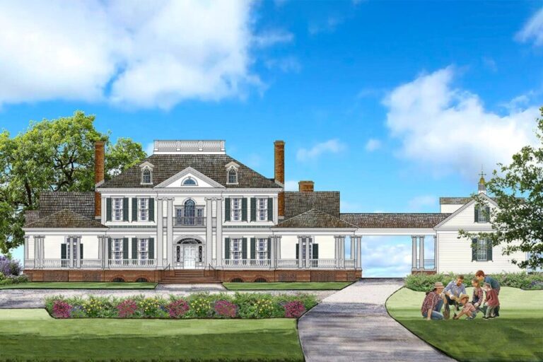 5-Bedroom 2-Story Georgian Home with Bonus Room above Garage (Floor Plan)