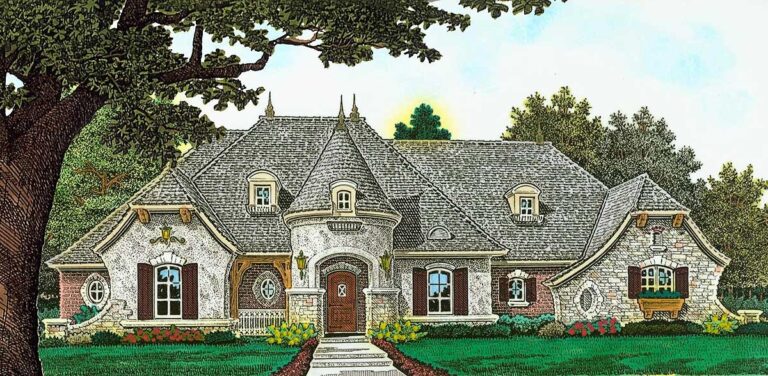 4-Bedroom 1-Story Modern Farmhouse With Bonus Room and Side Garage (Floor Plan)v