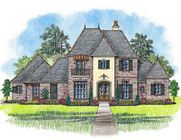 4-Bedroom 2-Story Country-Style Home With Spacious Rear Porch and Open-Concept Layout (Floor Plan)