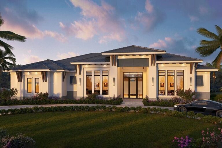 5-Bedroom 1-Story Contemporary Florida Home with Grand Outdoor Living Area (Floor Plan)