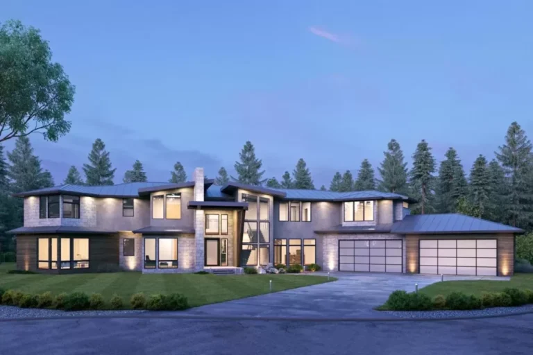5-Bedroom 2-Story Contemporary Prairie Home with Home Office and Bonus Room (Floor Plan)