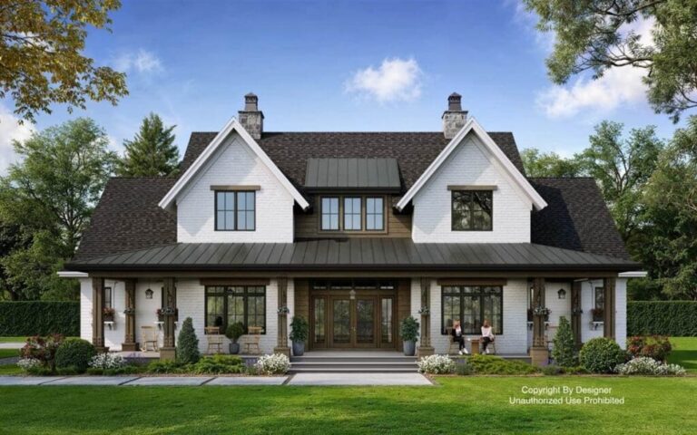 5-Bedroom 2-Story Modern Farrnhouse with Bonus Expansion (Floor Plan)
