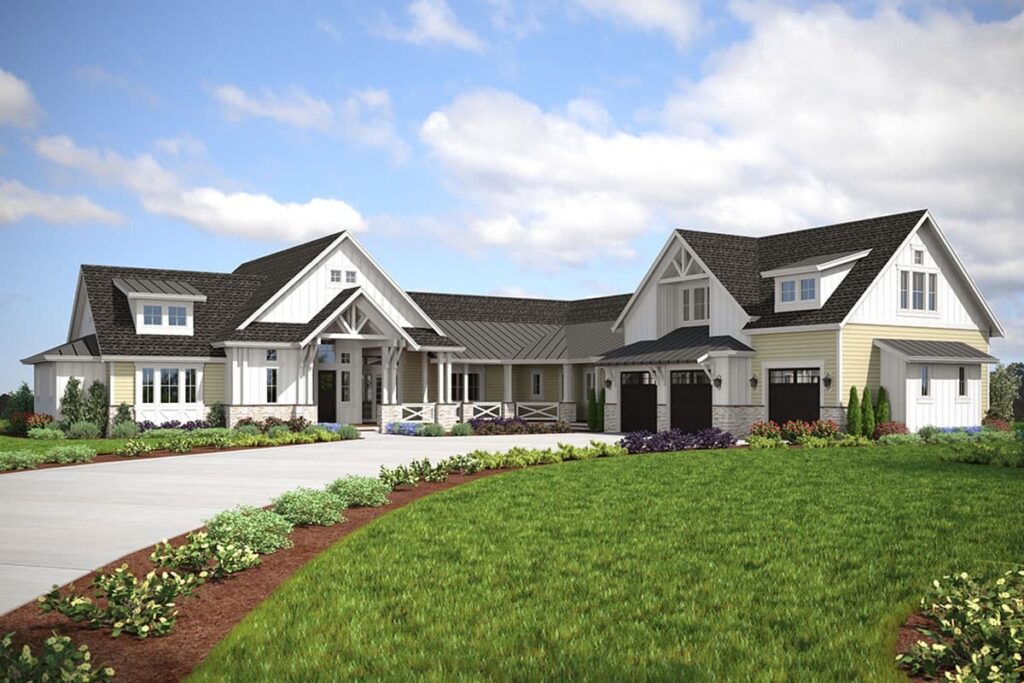 4-Bedroom 2-Story Luxury Farmhouse With Expansive Outdoor Living (Floor Plan)