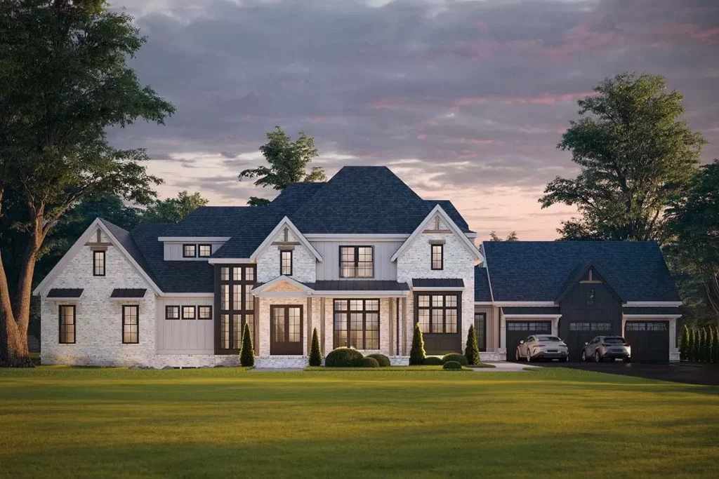 4-Bedroom 2-Story Transitional House with Optional Lower Level (Floor Plan)