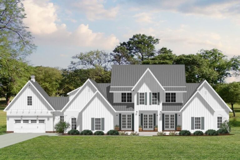 4-Bedroom Dual-Story House with Two Story Great Room (Floor Plan)