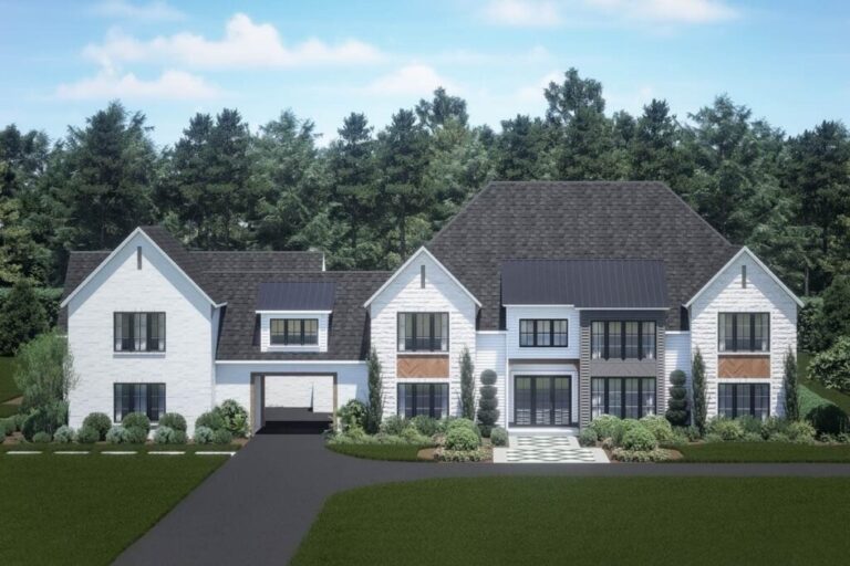 5-Bedroom 2-Story Transitional House with Media Room (Floor Plan)
