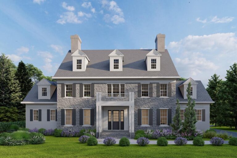 4-Bedroom 2-Story Classic Farmhouse With Rear Porch & Spacious Garage (Floor Plan)