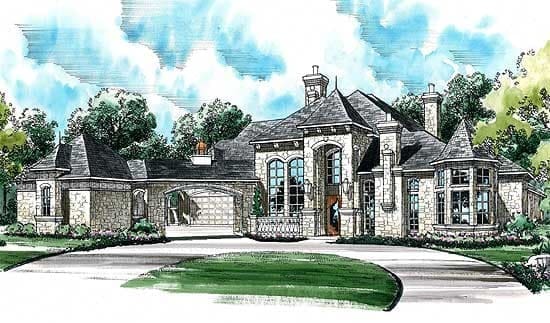 5-Bedroom 2-Story Luxury House with Bonus Room (Floor Plan)