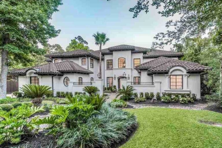 Two-Story 5-Bedroom Mediterranean Home with Media and Game Rooms (Floor Plan)