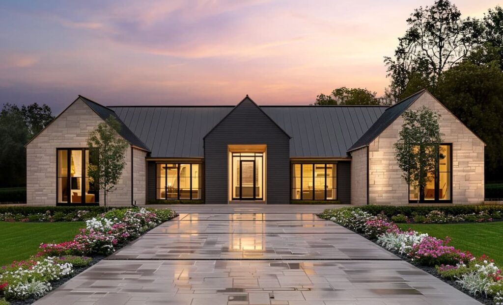 4-Bedroom One-Story Transitional Home with Formal Dining Room (Floor Plan)