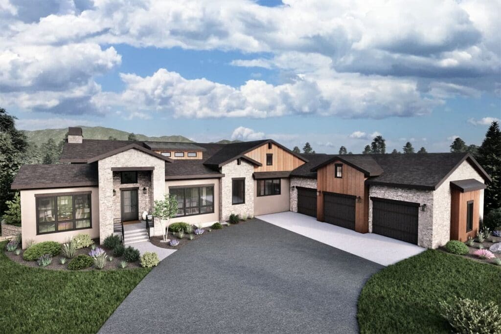 5-Bedroom 1-Story Mountain House with Vaulted Great Room (Floor Plan)