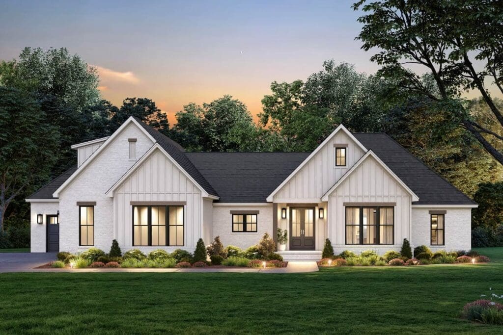Single-Story 5-Bedroom Modern Farmhouse Ranch with Bonus Room (Floor Plan)
