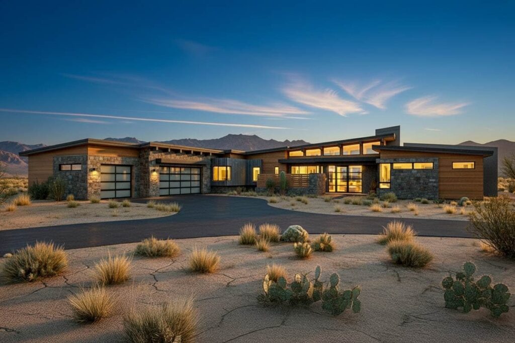 One-Story 3-Bedroom Modern House with Game Room (Floor Plan)