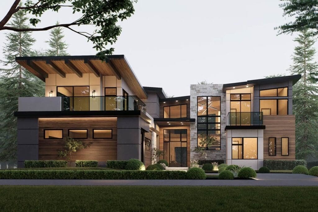 4-Bedroom 2-Story Contemporary Northwest House with Guest Suite (Floor Plan)