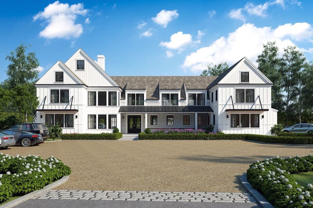 2-Story 5-Bedroom Modern Colonial House with 2-Story Great Room (Floor Plan)