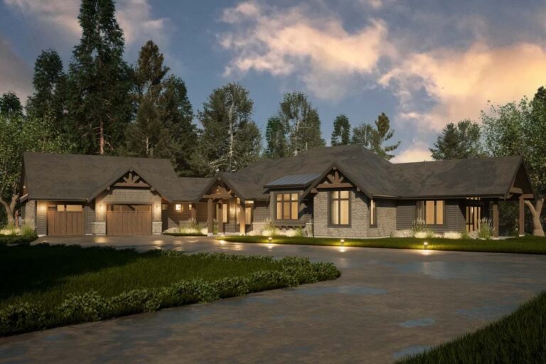 3-Bedroom 1-Story Modern Farmhouse with Bonus Room and Expansive Outdoor Living (Floor Plan)