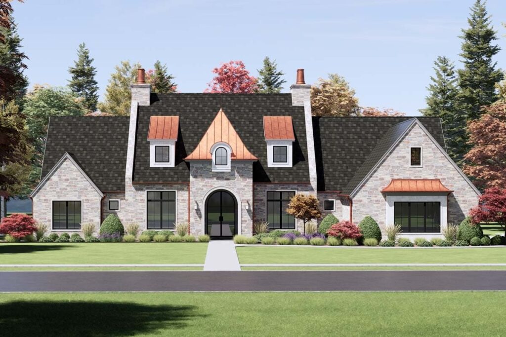 4-Bedroom 2-Story Contemporary Farmhouse with Expansive Rear Porch (Floor Plan)