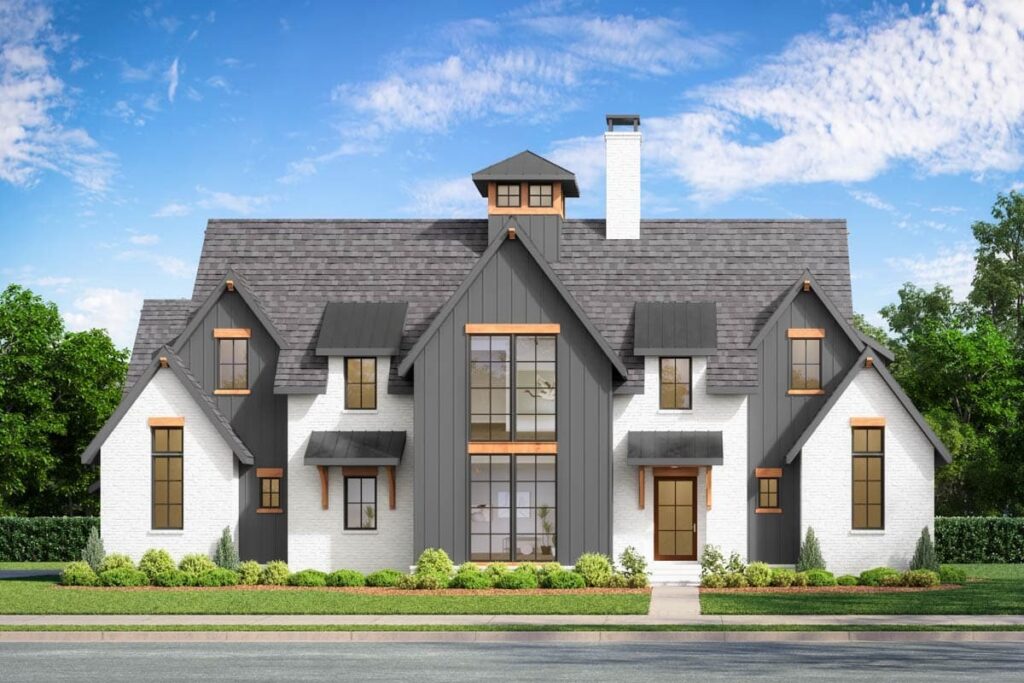 4-Bedroom 2-Story Transitional New American House with Outdoor Kitchen (Floor Plan)