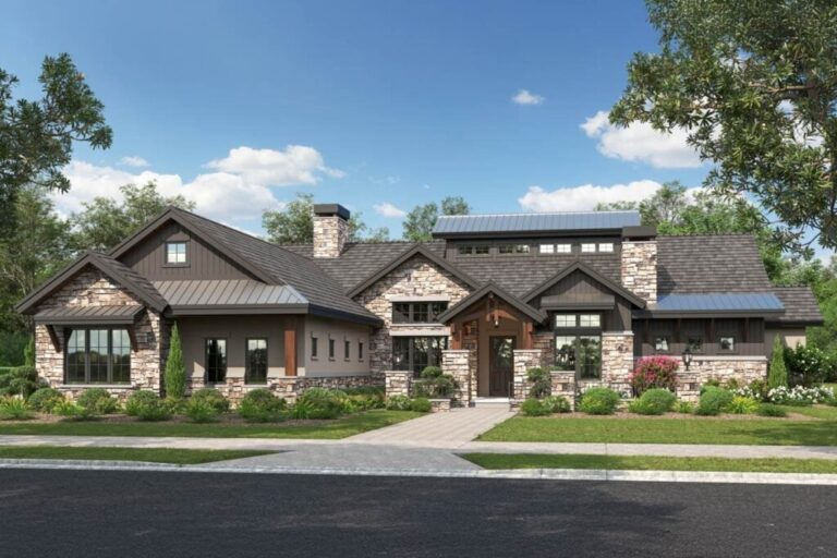 3-Bedroom 1-Story Contemporary Mountain House with Vaulted Great Room (Floor Plan)