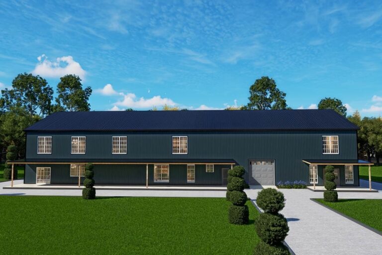 6-Bedroom Barndominium with Loft and Apartment (Floor Plan)