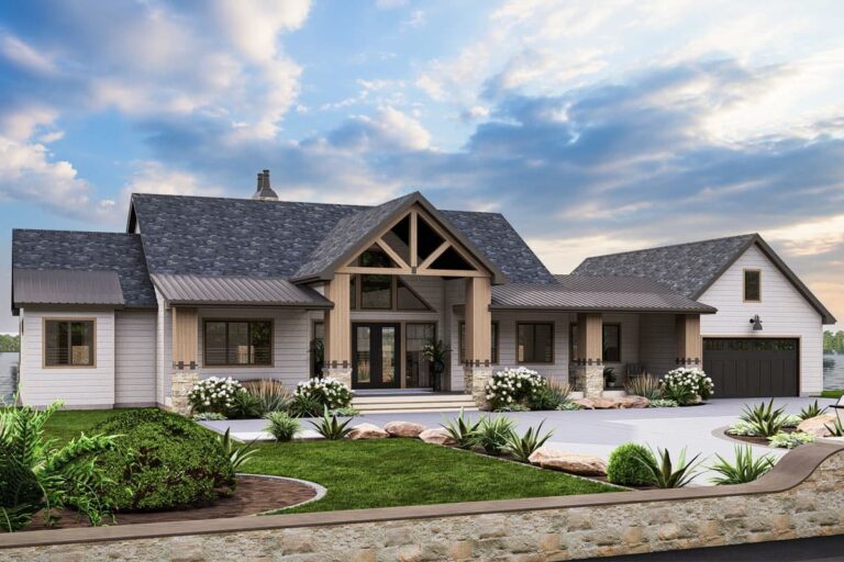 5-Bedroom 1-Story Craftsman Ranch with Optional Lower Level and Front-Entry Garage (Floor Plan)