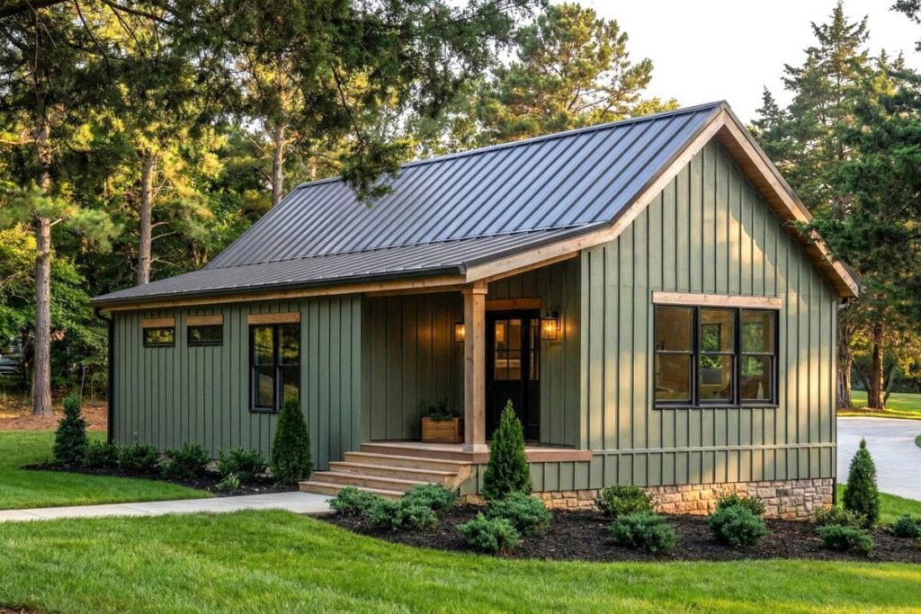 2-Bedroom 1-Story Country Cottage with Front Porch Living (Floor Plan)