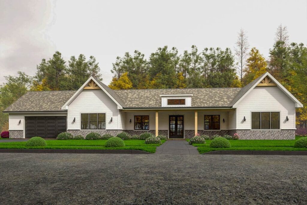 Modern Comfort Meets Style: 3-Bedroom Contemporary Ranch with Two-Story Great Room