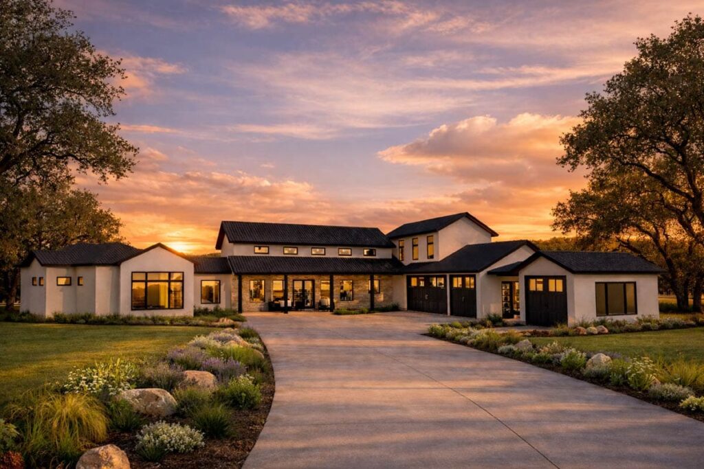 Sprawling Hill Country Home Plan with a Deluxe Master Wing