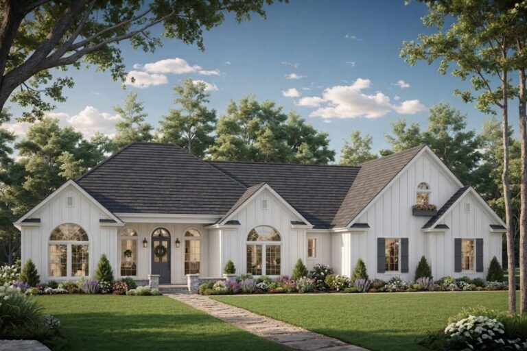 3-Bedroom 1-Story European With Welcoming Front Porch And Optional Bonus Room (Floor Plan)