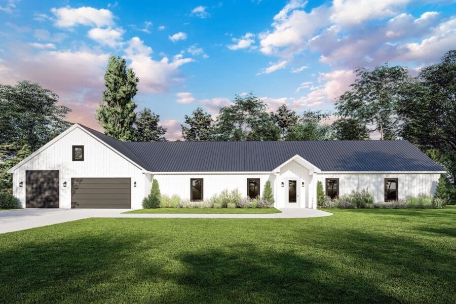 4-Bedroom 2-Story Barndomium Ranch House With Versatile Outdoor Space And Barn-Inspired Design (Floor Plan)
