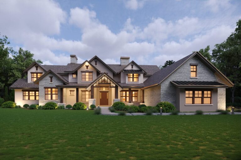 4-Bedroom 2-Story Mountain With Two-Story Great Room And 4-Car Garage (Floor Plan)